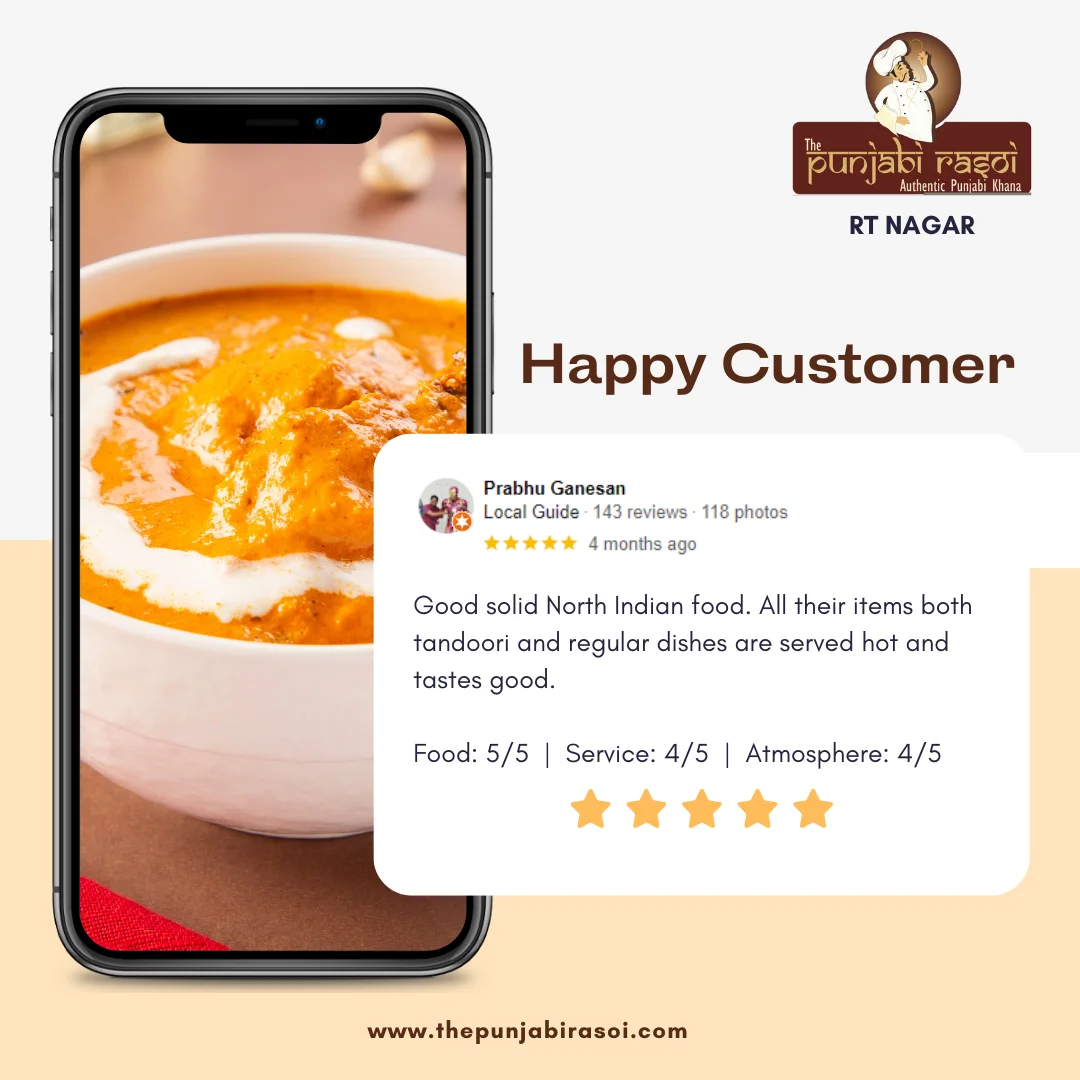 The Punjabi Rasoi menu visual and traditional logo branding